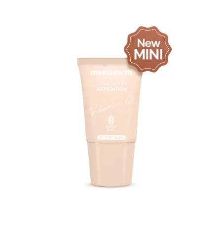 Mamaearth Glow Serum Foundation Vitamin C Mini Tube 01 Ivory Glow