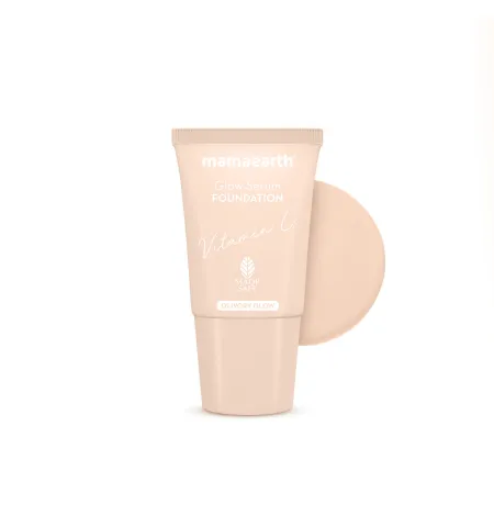 Mamaearth Glow Serum Foundation Vitamin C Mini Tube 01 Ivory Glow