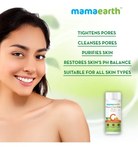 Mamaearth Vitamin C Face Toner with Witch Hazel for Pore Tightening and All Skin Types