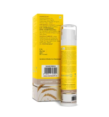 Mamaearth Rice Water Dewy Sunscreen For Tan Protection SPF 50 PA++++