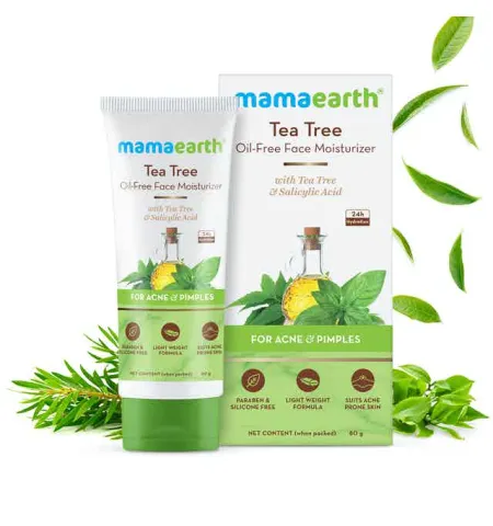 Mamaearth Tea Tree Oil-Free Moisturizer For Face For Oily Skin With Tea Tree & Salicylic Acid
