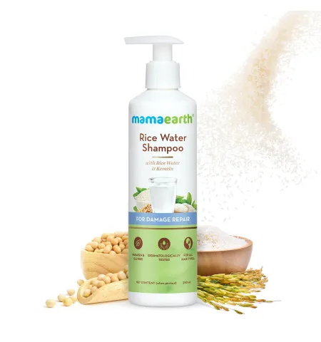 Mamaearth Rice Water Shampoo With Rice Water And Keratin