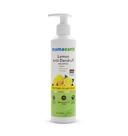 Mamaearth Lemon Anti Dandruff Shampoo With Lemon & Ginger For Itchy & Flaky Scalp