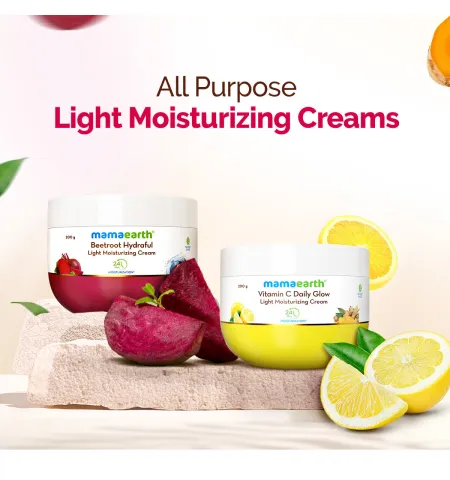 Mamaearth Beetroot Hydraful Light Moisturizing Cream with Hyaluronic Acid For 24 HR Hydration