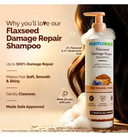 Mamaearth Flaxseed Damage Repair Shampoo