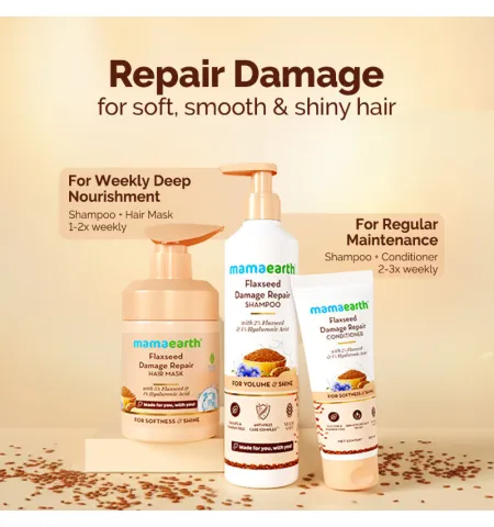 Mamaearth Flaxseed Damage Repair Shampoo