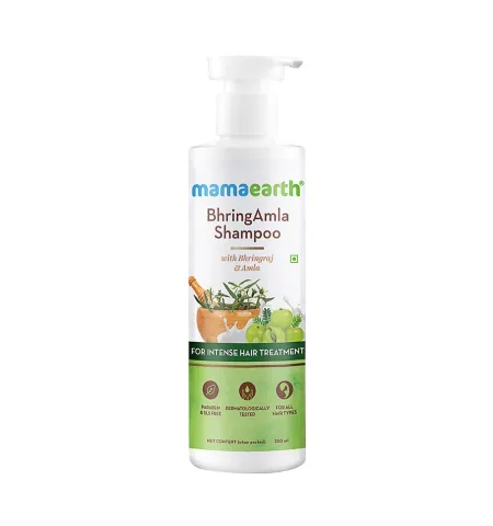 Mamaearth BhringAmla Shampoo with Bhringraj & Amla for Intense Hair Treatment