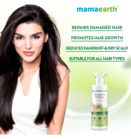 Mamaearth BhringAmla Shampoo with Bhringraj & Amla for Intense Hair Treatment