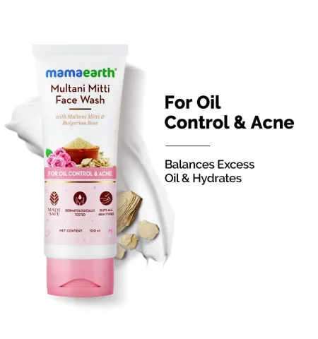 Mamaearth Multani Mitti Face Wash With Multani Mitti & Bulgarian Rose