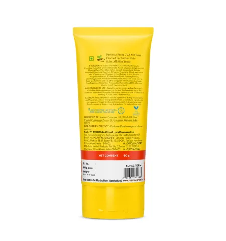 Mamaearth Ultra Light Indian Sunscreen SPF 50 PA++++ With Turmeric & Carrot S... - In-Vivo tested