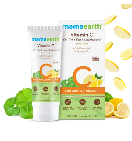 Mamaearth Vitamin C Oil-Free Moisturizer For Face With Vitamin C & Gotu Kola For Skin Illumination