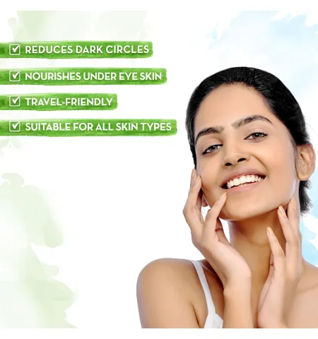 Mamaearth Bye Bye Dark Circle Eye Cream With Cucumber & Peptide For Dark Circles |Nourishes Undereye