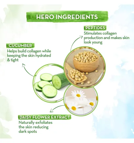 Mamaearth Bye Bye Dark Circle Eye Cream With Cucumber & Peptide For Dark Circles |Nourishes Undereye