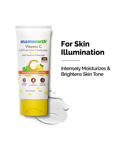 Mamaearth Vitamin C Oil-Free Moisturizer For Face With Vitamin C & Gotu Kola For Skin Illumination