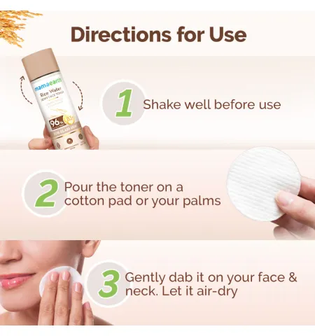 Mamaearth Rice Water Dewy Face Toner with 4% Niacinamide for Glass Skin and All Skin Types
