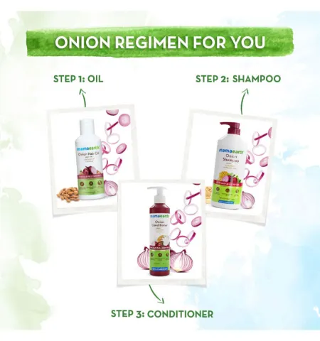 Mamaearth Onion Shampoo for Anti Hair Fall & Hair Growth with Onion Oil & Plant Keratin 1 Ltr