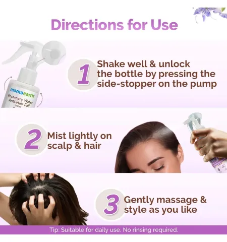 Mamaearth Rosemary Water Anti-Hair Fall Spray