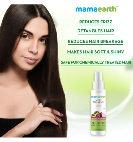 Mamaearth Onion Hair Serum with Onion & Biotin for Strong Frizz -Free Hair