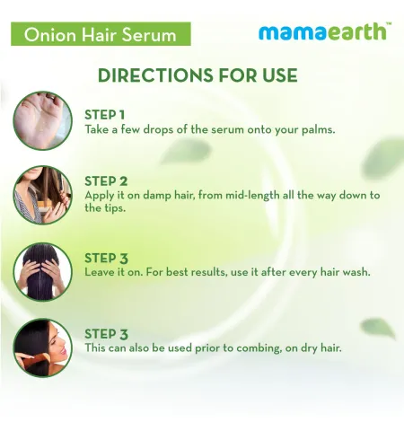 Mamaearth Onion Hair Serum with Onion & Biotin for Strong Frizz -Free Hair