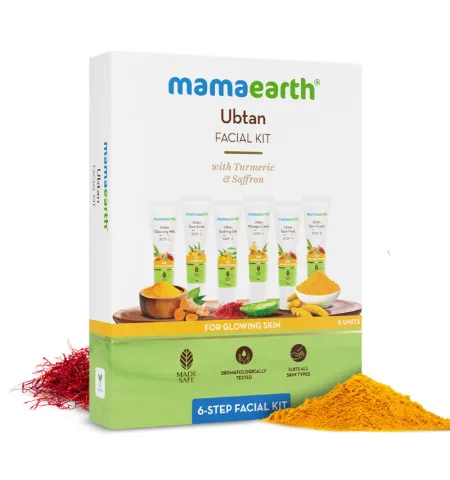 Mamaearth Ubtan Facial Kit With Turmeric & Saffron For Glowing Skin
