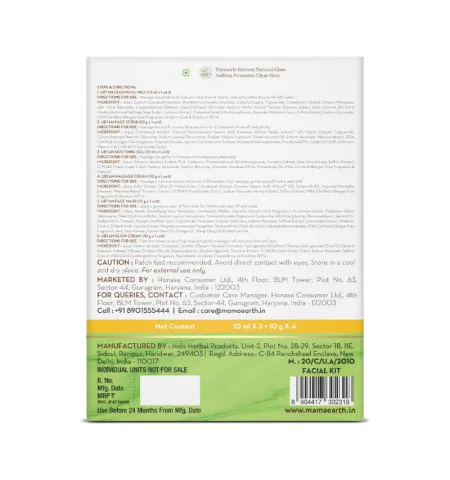 Mamaearth Ubtan Facial Kit With Turmeric & Saffron For Glowing Skin