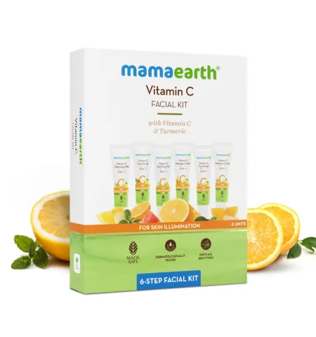 Mamaearth Vitamin C Facial Kit With Vitamin C & Turmeric For Skin Illumination