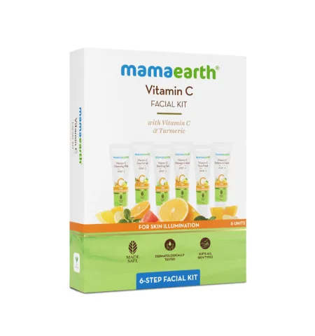 Mamaearth Vitamin C Facial Kit With Vitamin C & Turmeric For Skin Illumination
