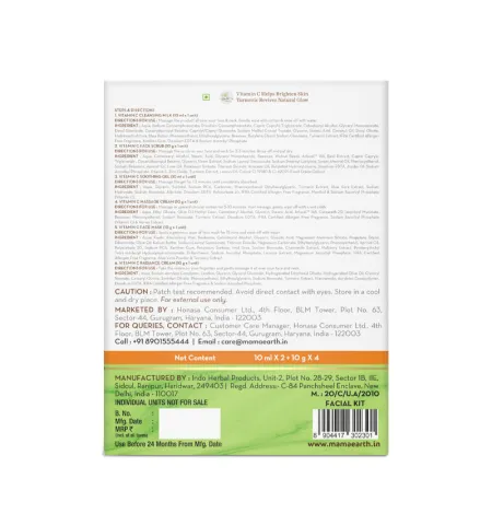 Mamaearth Vitamin C Facial Kit With Vitamin C & Turmeric For Skin Illumination