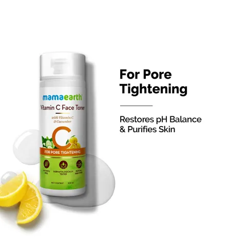Mamaearth Vitamin C Face Toner with Witch Hazel for Pore Tightening and All Skin Types
