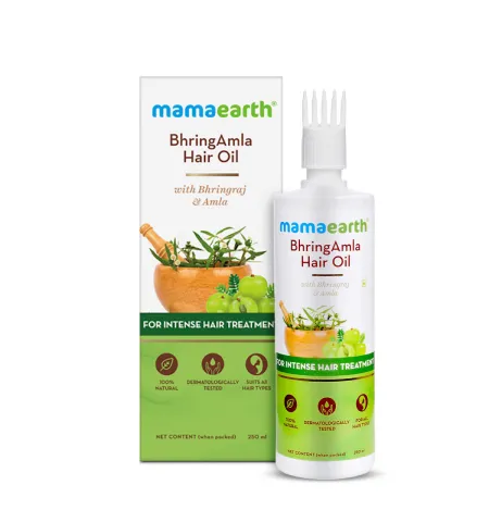 Mamaearth BhringAmla Hair Oil with Bhringraj & Amla for Intense Hair Treatment