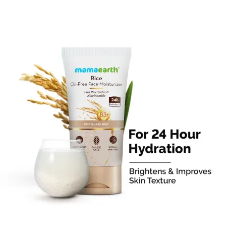 Mamaearth Rice Oil-Free Face Moisturizer For Oily Skin