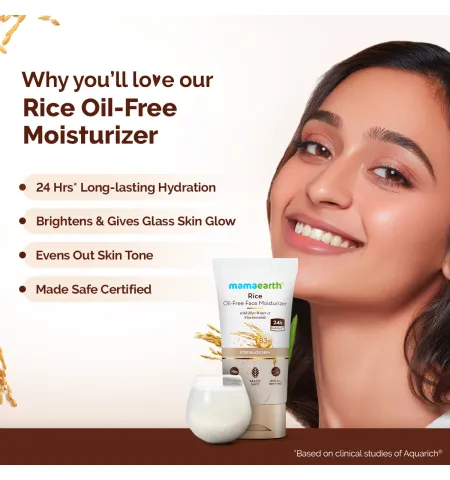 Mamaearth Rice Oil-Free Face Moisturizer For Oily Skin