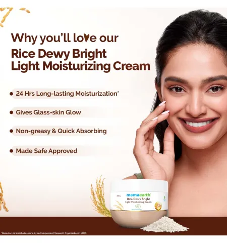 Mamaearth Rice Dewy Bright Light Moisturizing Cream