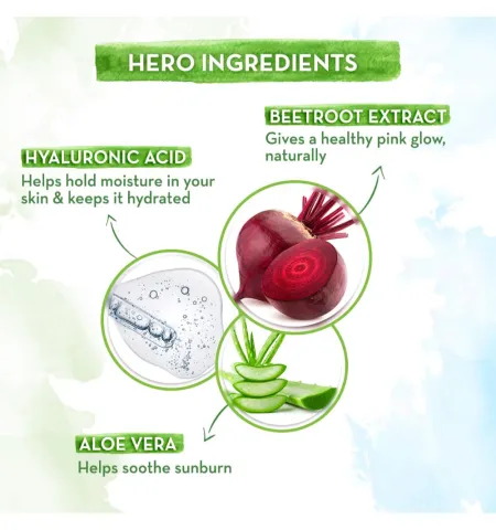 Mamaearth Beetroot Hydraful SPF 50 PA++++ Sunscreen With Hyaluronic Acid for Tan Protection
