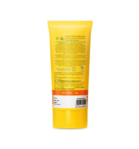 Mamaearth Vitamin C Daily Glow Sunscreen SPF 50 PA+++ for Tan Protection - In-Vivo tested