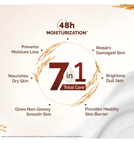 Mamaearth Rice Water Hydrating Body Lotion 48 Hrs Moisturization Nourishes Skin 7in1 Total Care