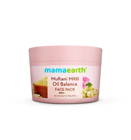 Mamaearth Multani Mitti Oil Balance Face Pack Controls Oil, Minimizes Pores & Gives Radiant Skin