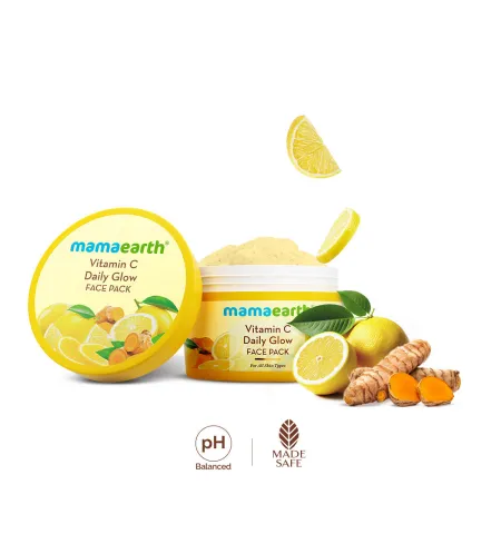 Mamaearth Vitamin C Daily Glow Face Pack for Refreshing, Rejuvenating & Brightening Skin