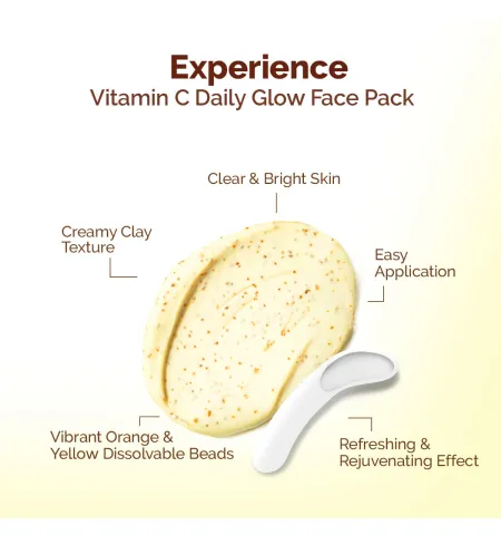 Mamaearth Vitamin C Daily Glow Face Pack for Refreshing, Rejuvenating & Brightening Skin