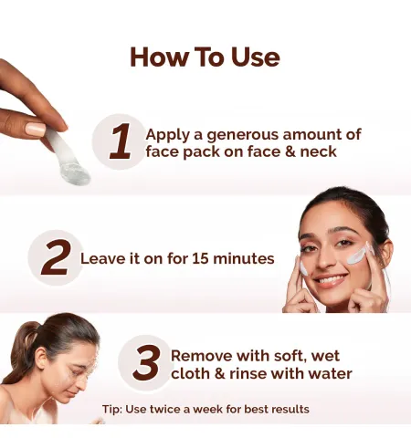 Mamaearth Rice Dewy Bright Face Pack Glass Skin Glow with Rice Water & Niacinamide
