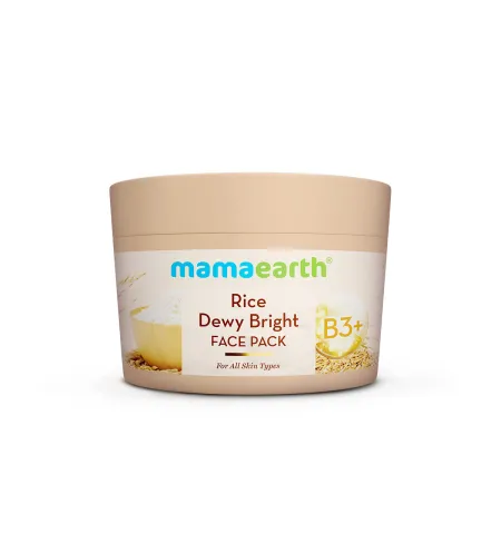 Mamaearth Rice Dewy Bright Face Pack Glass Skin Glow with Rice Water & Niacinamide