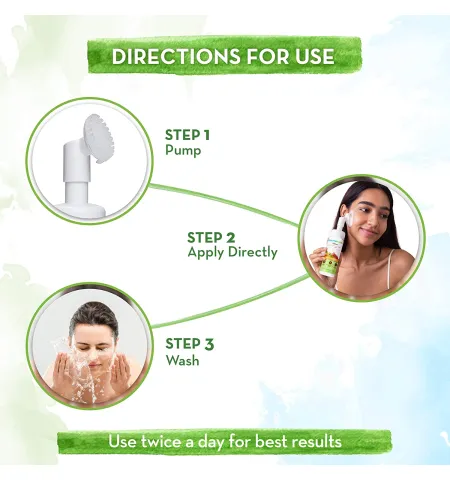 Mamaearth Ubtan Foaming Face Wash With Brush With Turmeric & Saffron For Tan Removal