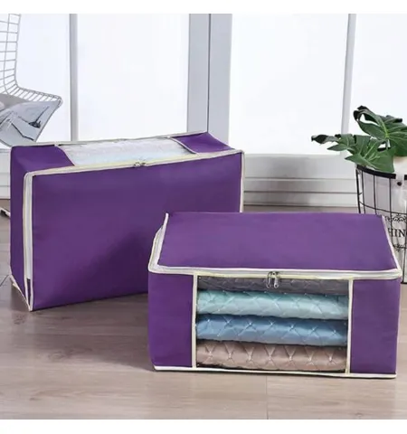 1 Pc Multicolor Thick Quilt Storage Bags Moisture Proof Clothes Organizer Box Zipper Sweater Bedding Container Bag
