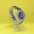 Black/Silver Stone Engraved Fashaionable Watch For Women