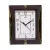 Lotus Square Brown Colour Frame & Dial Wall Clock
