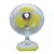 White/Yellow Portable Table Fan USB Power, 6"
