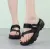 New Korean Version Thick Bottom Fitting Sandals Women's Single Finger Velcro Slippers 8022