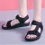 Suede Comfortable Double Strap Summer Soft Sandle For Women - Black| Fashion Summer Soft Sandle For Women