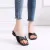 2022 New Womens Low Heel Comfortable Slippers Casual Sandal Fashion Ladies Anti-Slip Rhinestone Outdoor Slippers