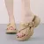 Newcomer Korean Summer Cross Design Thick Sole Slipper Sandal For Women - Cream |Fashion Summer Slipper For Women